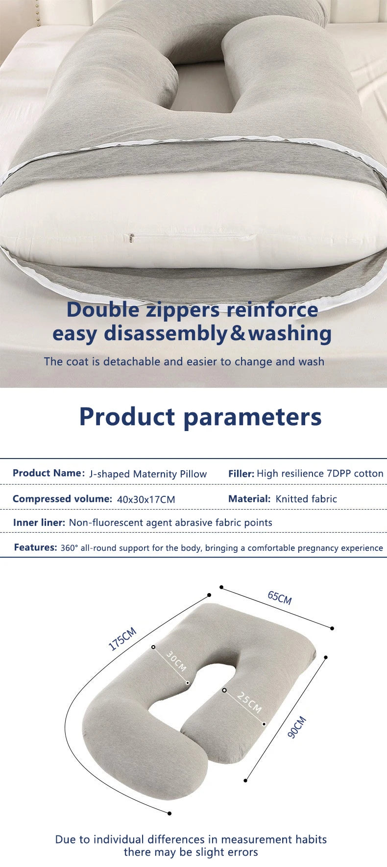 J-shaped Maternity & Pregnancy Pillow