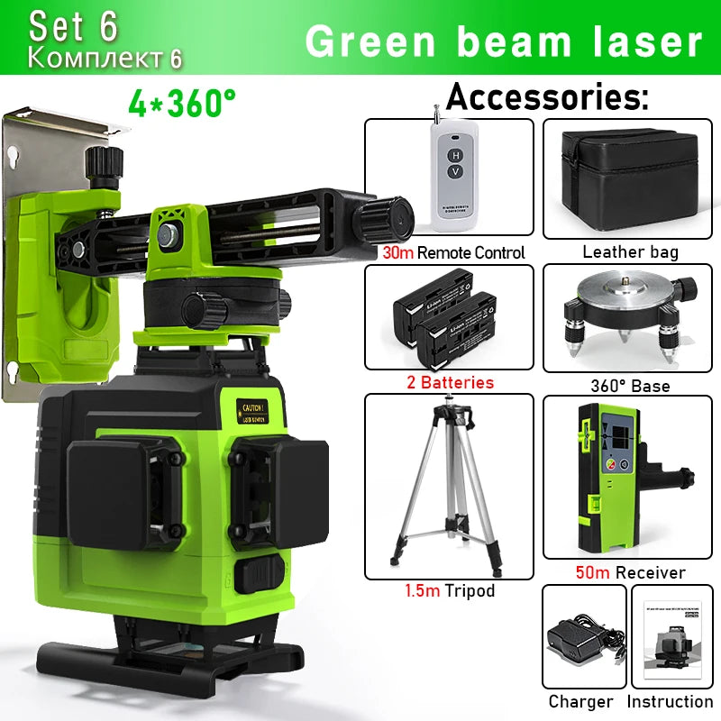 Remote Control 4D 16 lines Laser Level