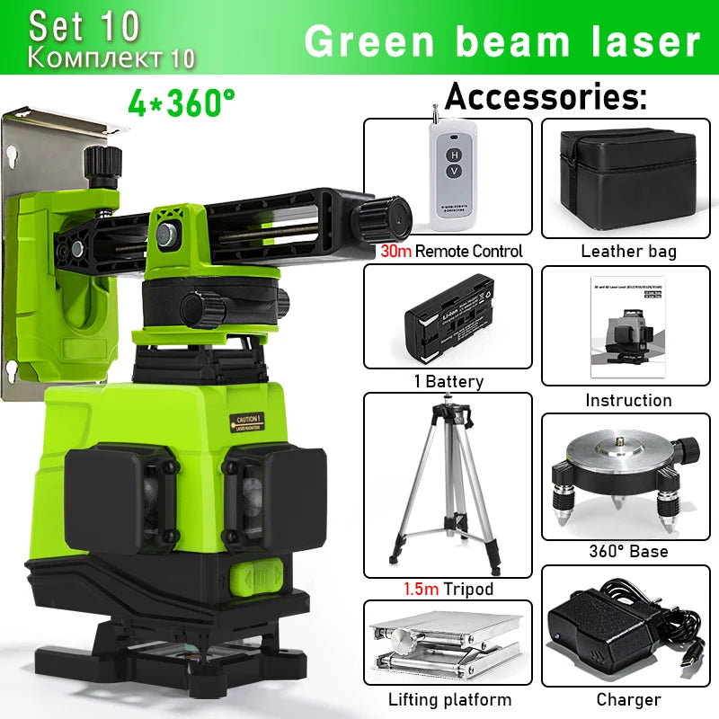 Remote Control 4D 16 lines Laser Level