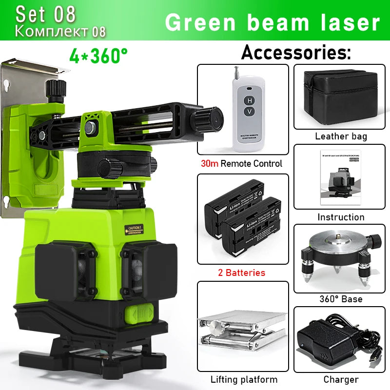 Remote Control 4D 16 lines Laser Level