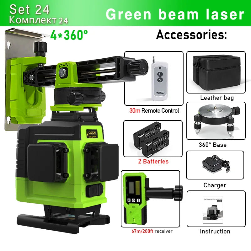 Remote Control 4D 16 lines Laser Level