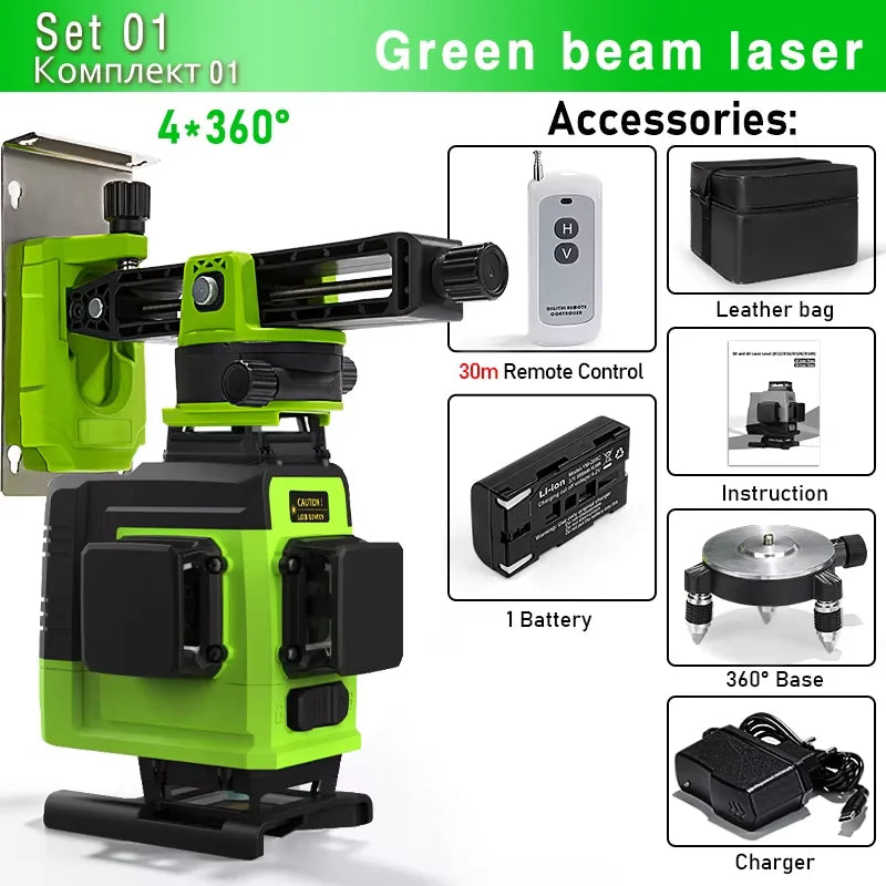 Remote Control 4D 16 lines Laser Level