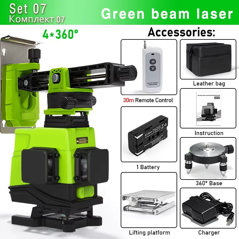 Remote Control 4D 16 lines Laser Level