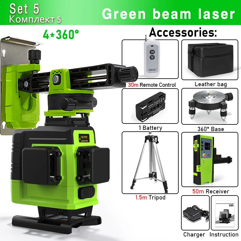 Remote Control 4D 16 lines Laser Level