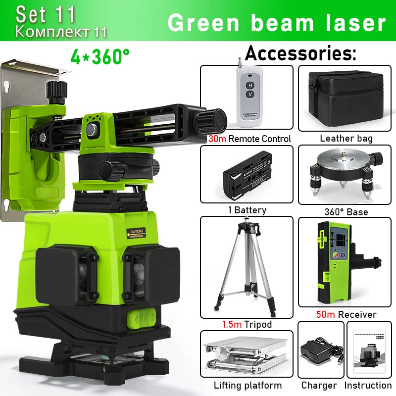 Remote Control 4D 16 lines Laser Level