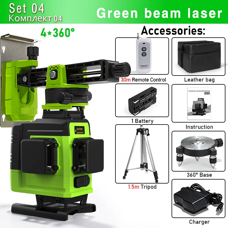 Remote Control 4D 16 lines Laser Level