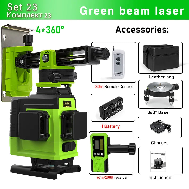 Remote Control 4D 16 lines Laser Level