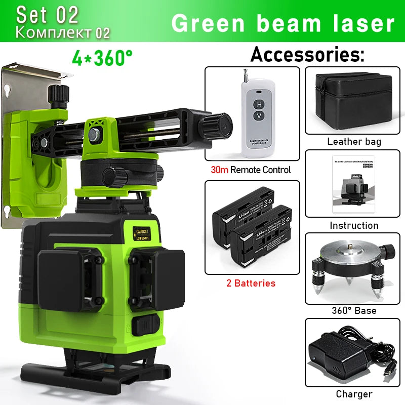 Remote Control 4D 16 lines Laser Level