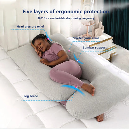 J-shaped Maternity ＆ Pregnancy Pillow