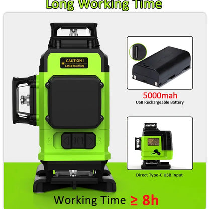 Remote Control 4D 16 lines Laser Level