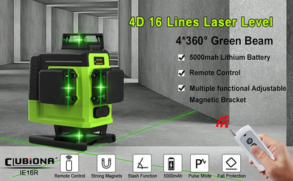 Remote Control 4D 16 lines Laser Level