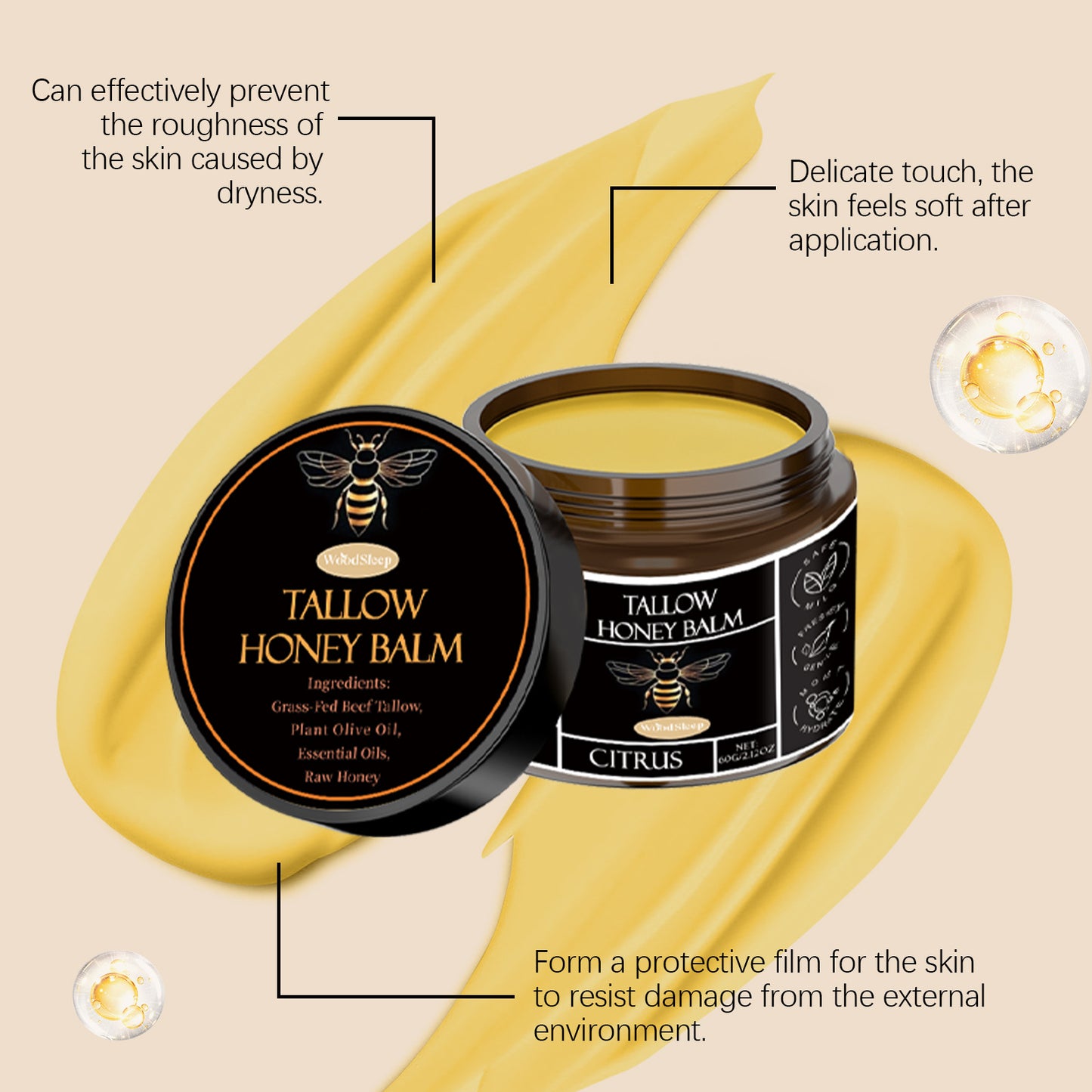 Tallow Honey Facial Balm