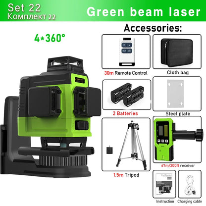 Remote Control 4D 16 lines Laser Level
