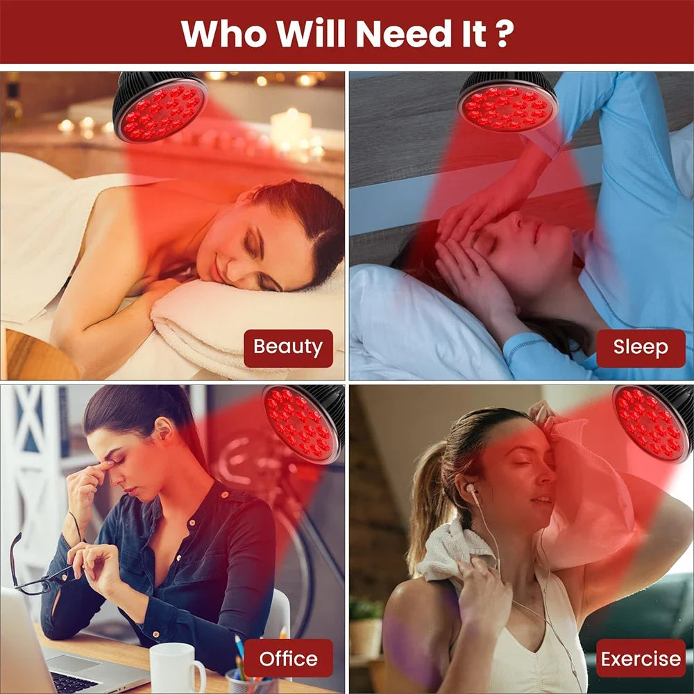 Face Red Light Therapy Lamp