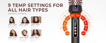 3 in 1 Curling Iron Hair Brush