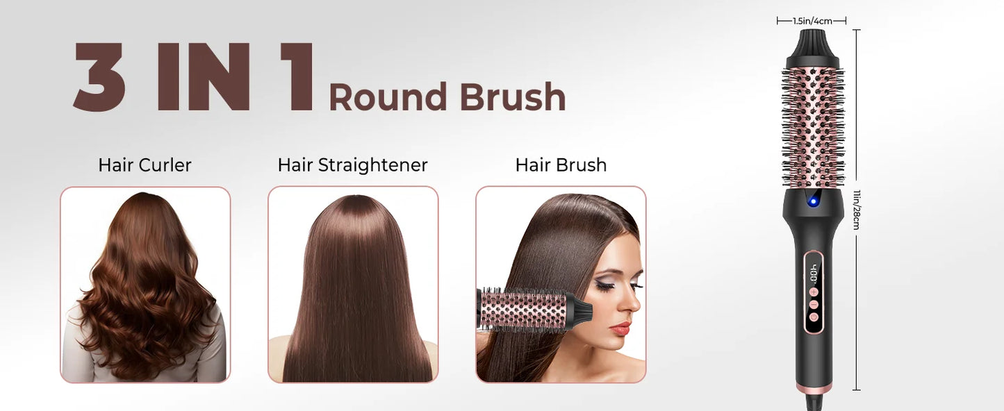 3 in 1 Curling Iron Hair Brush