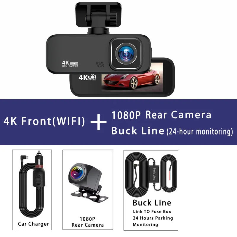 Dual Lens Car 4K Dash Cam