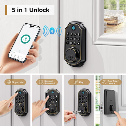 5-in-1 Smart Fingerprint Deadbolt