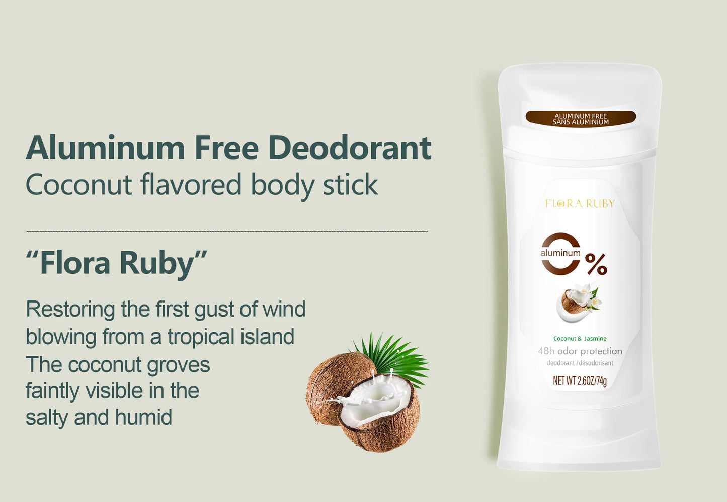 Aluminum Free Peach Deodorant