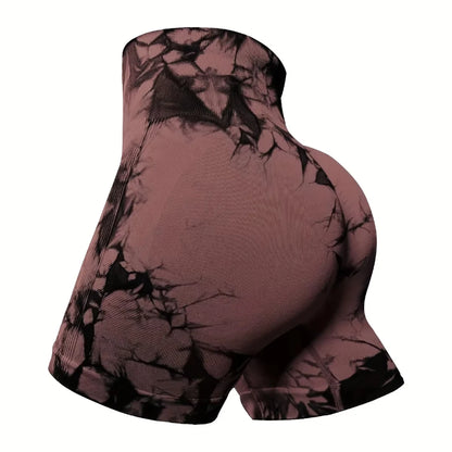 Breathable Tie Dye Yoga Shorts