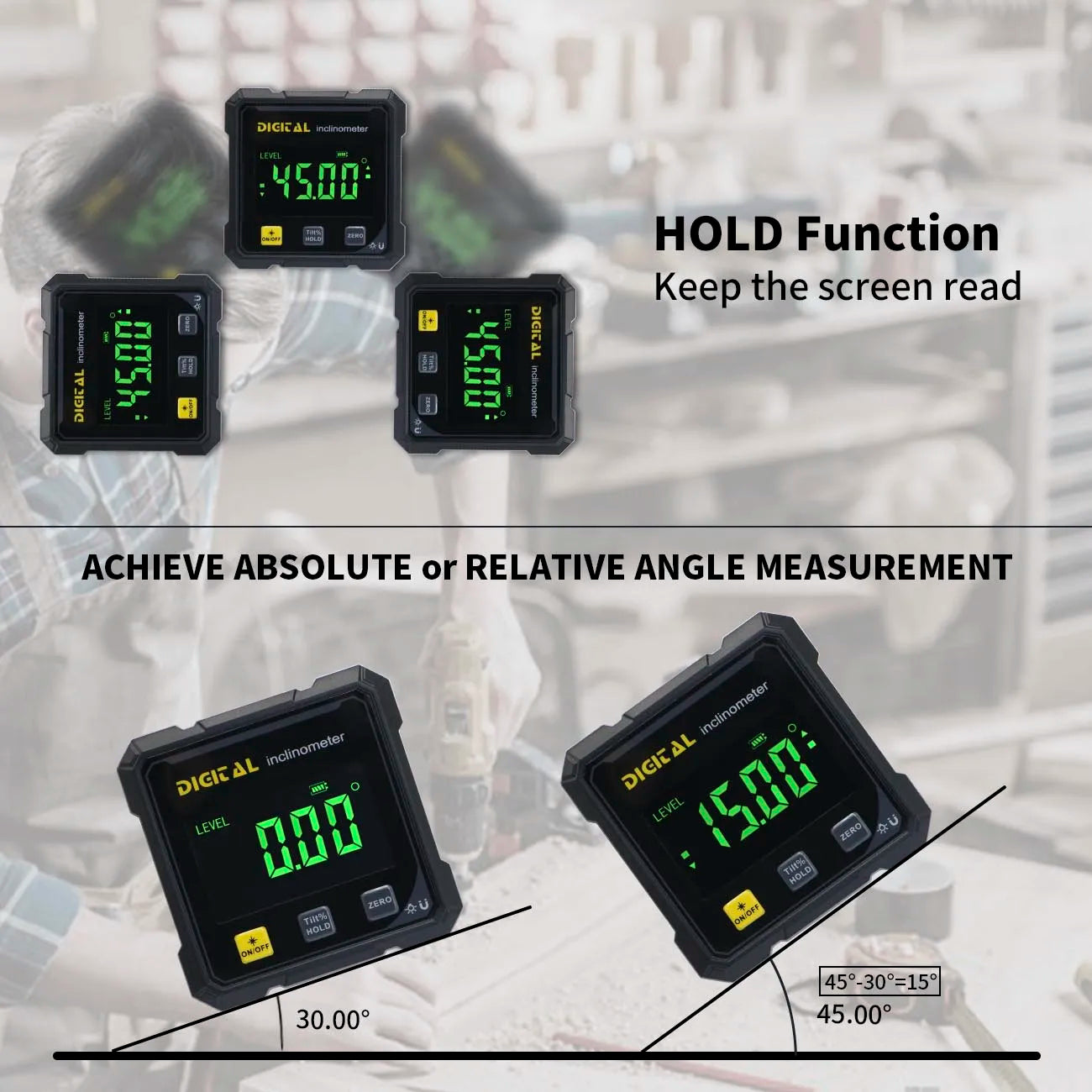 Digital Angle Finder & Inclinometer