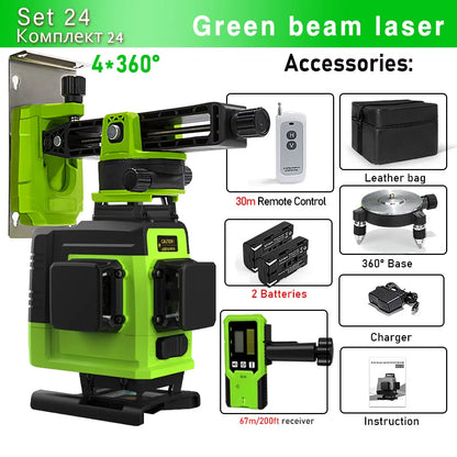Remote Control 4D 16 lines Laser Level