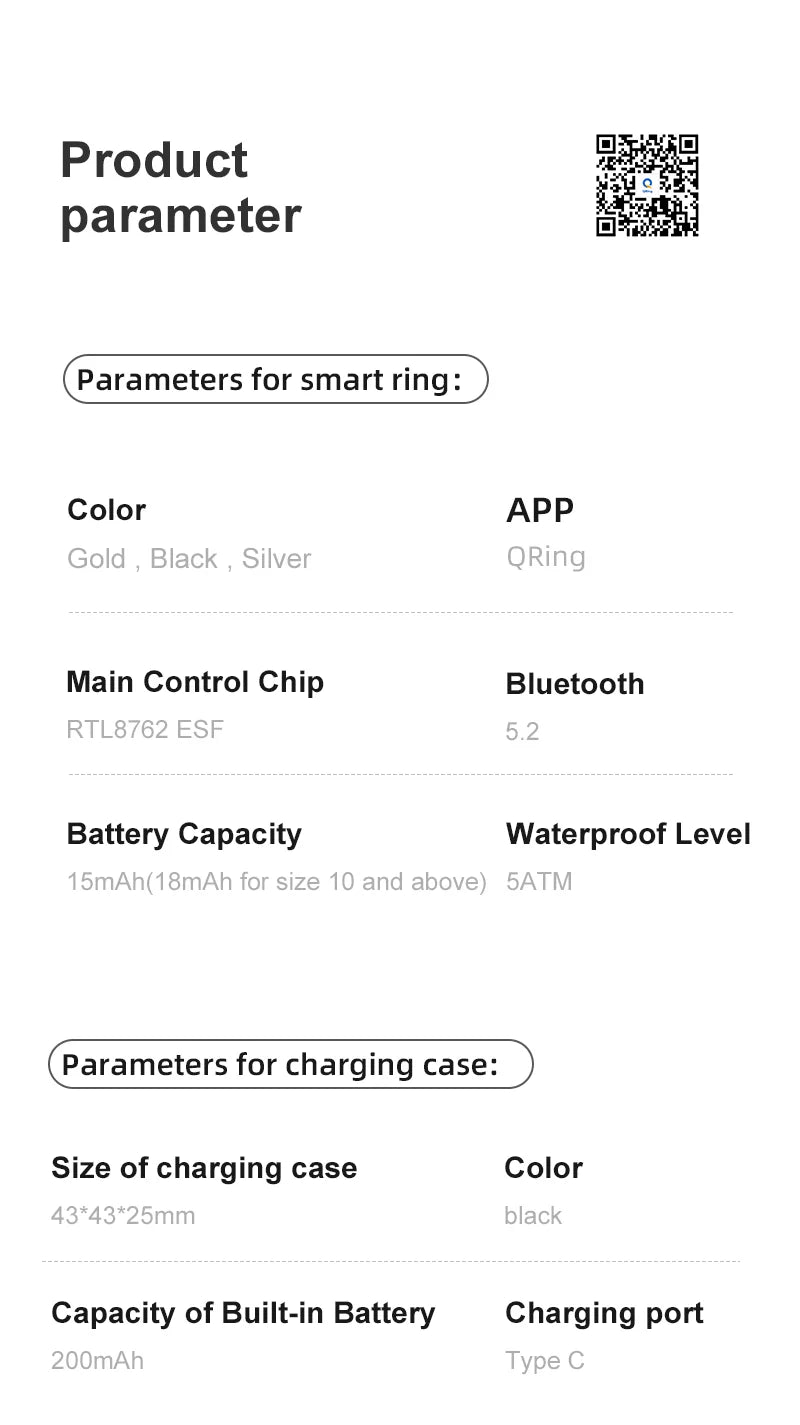 Smart Health Monitor Ring