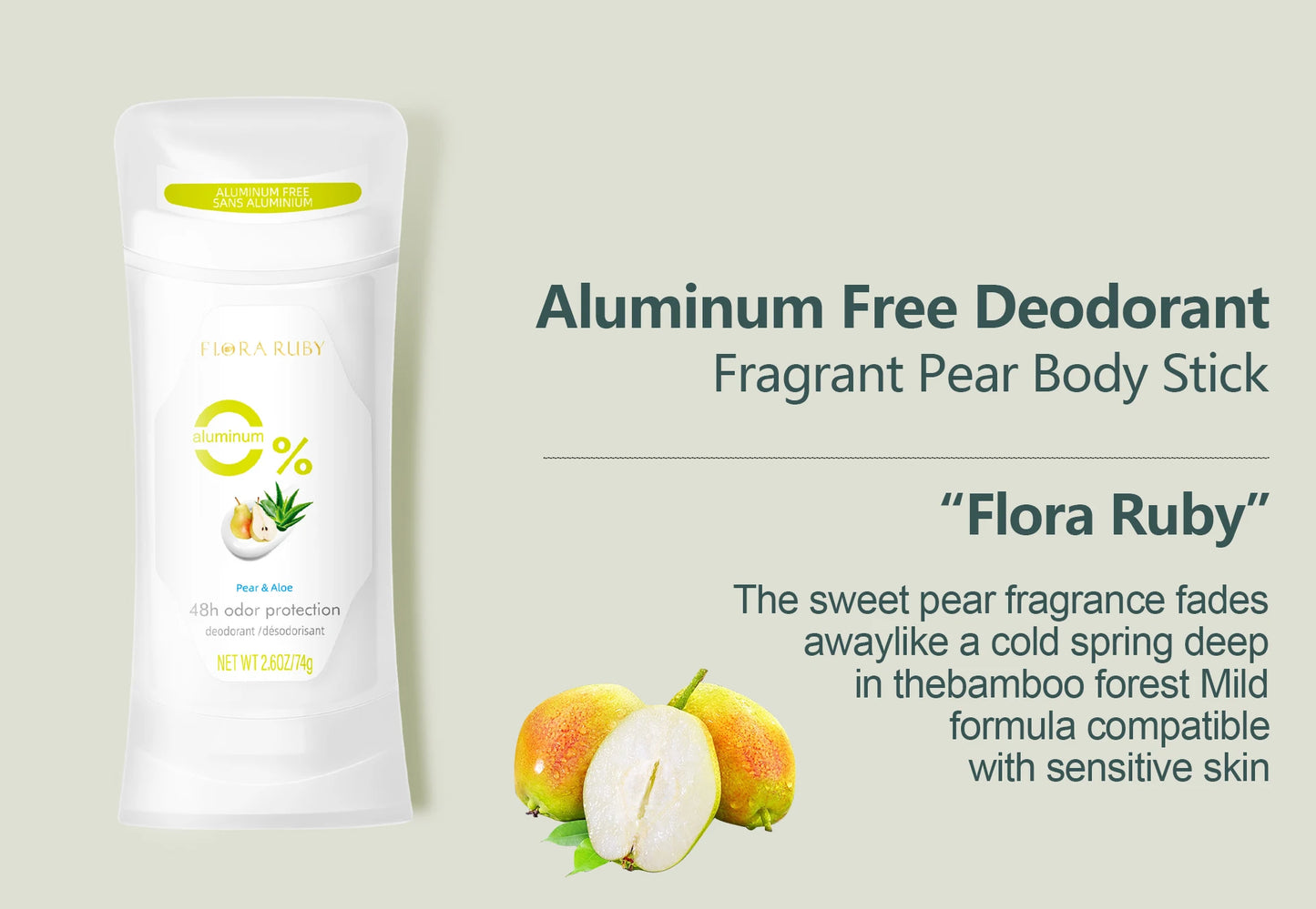 Aluminum Free Peach Deodorant