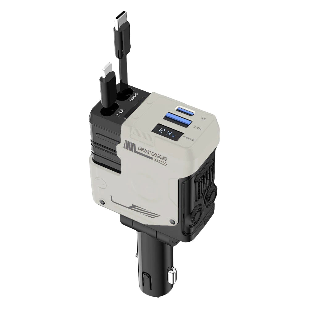 4 in 1 Retractable Car Charger