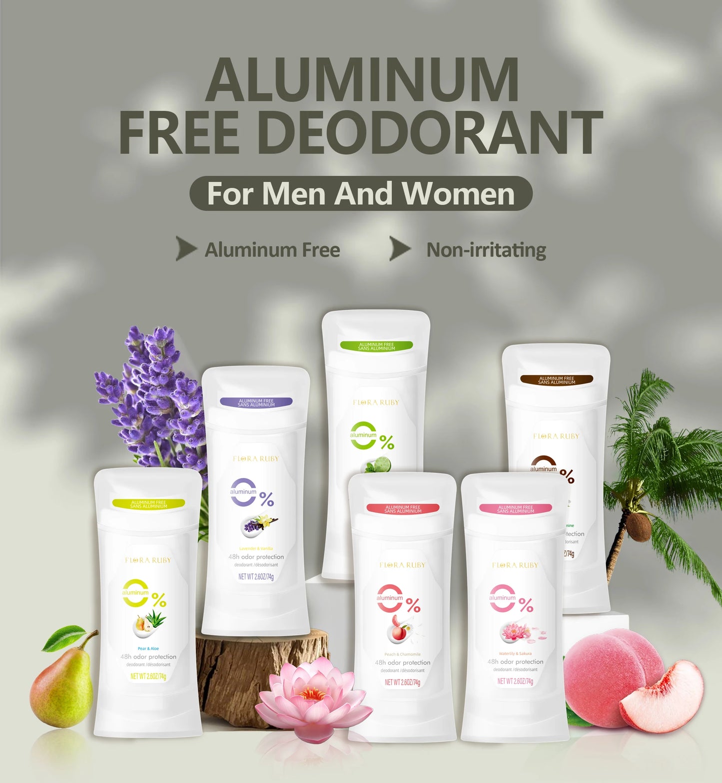 Aluminum Free Peach Deodorant