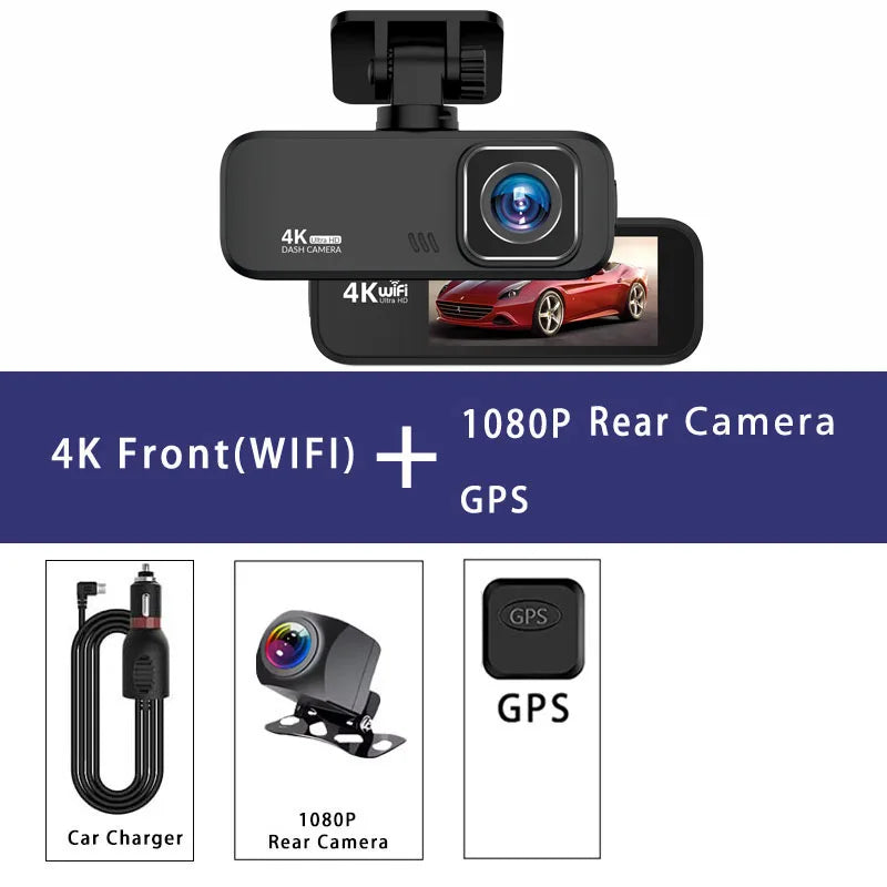 Dual Lens Car 4K Dash Cam
