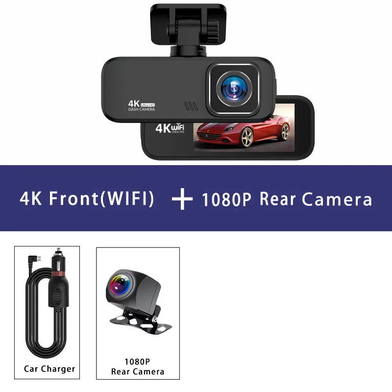 Dual Lens Car 4K Dash Cam