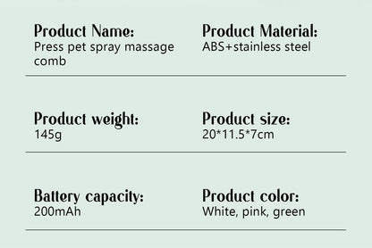 Pets Steam Massage Brush