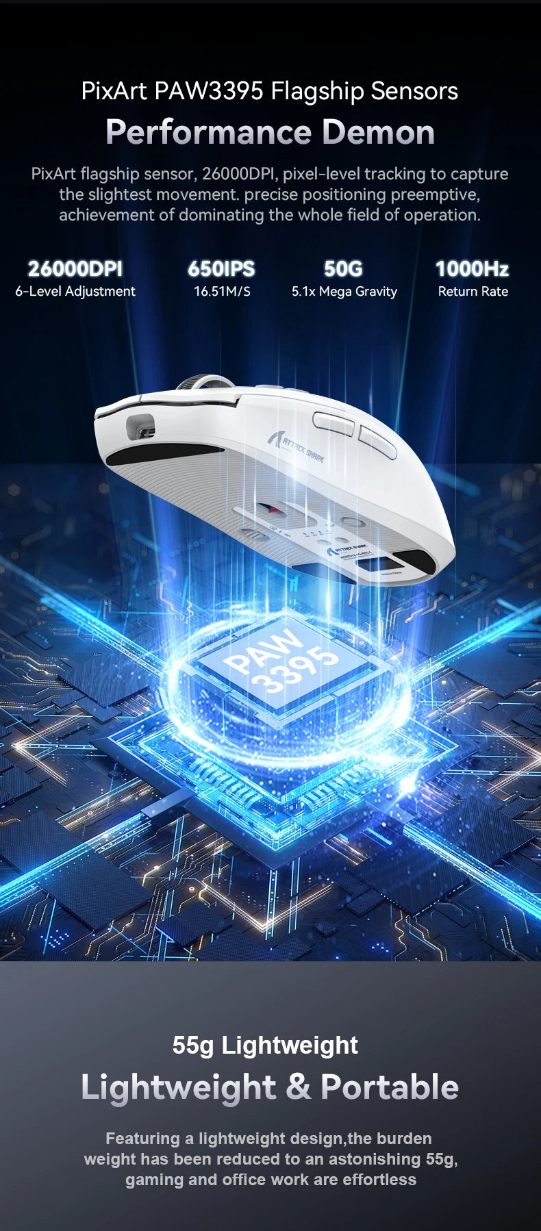 Attack Shark X6 Bluetooth Mouse