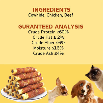 Pets Chicken Cowhide Chocolate