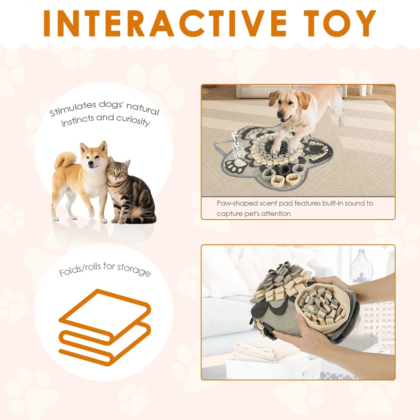 Dog Bone Shape Snuffle Mat