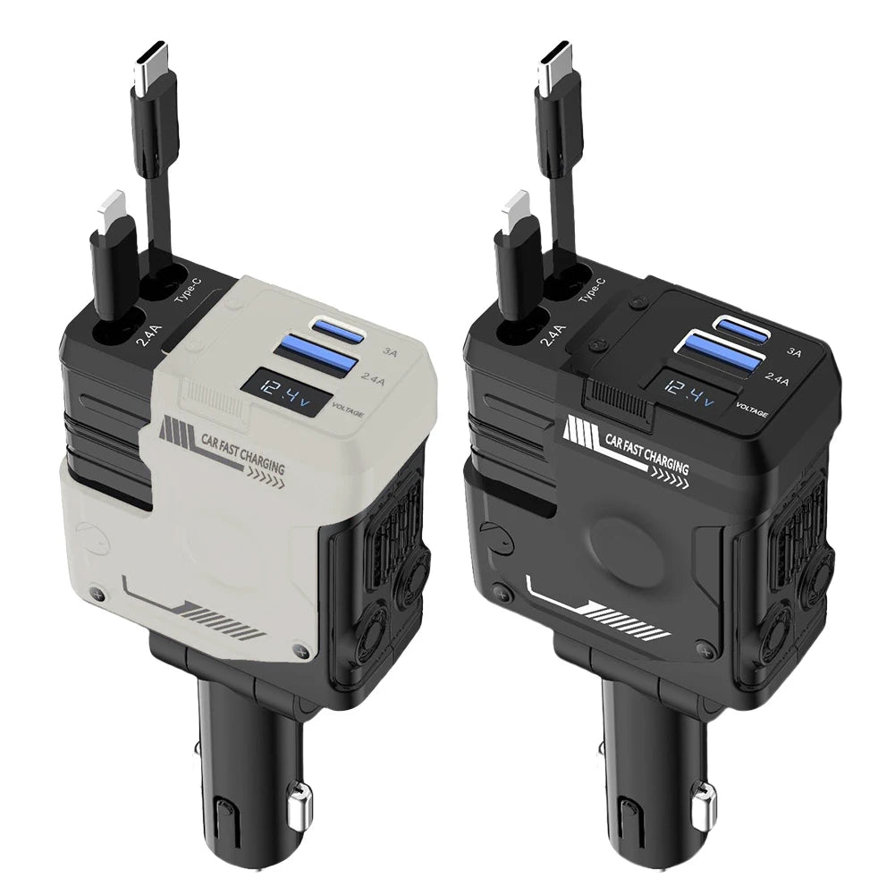 4 in 1 Retractable Car Charger