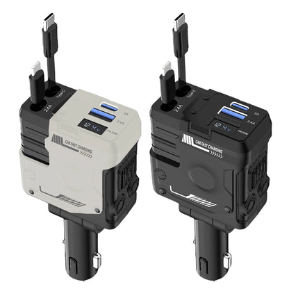 4 in 1 Retractable Car Charger