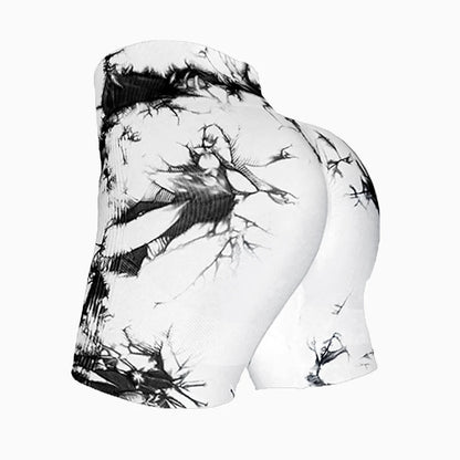 Breathable Tie Dye Yoga Shorts