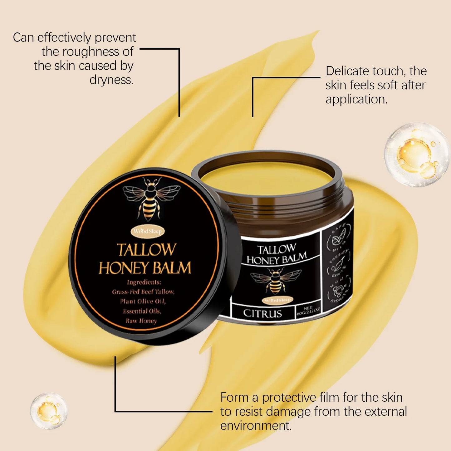 Tallow Honey Facial Balm