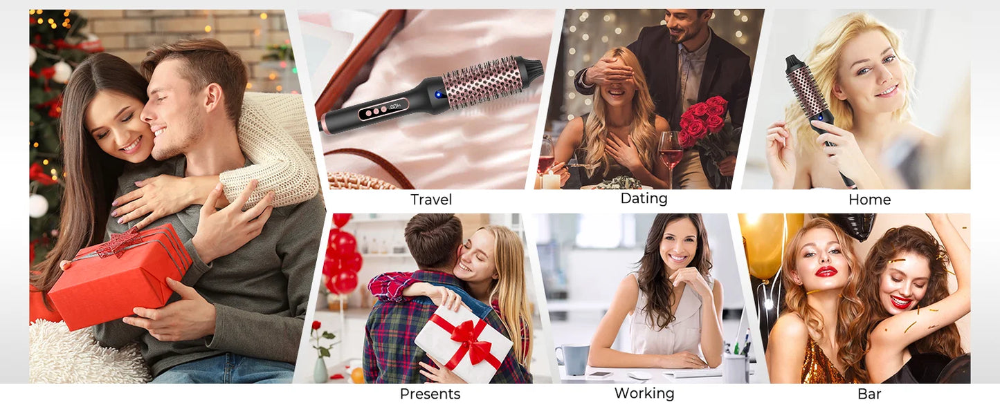 3 in 1 Curling Iron Hair Brush