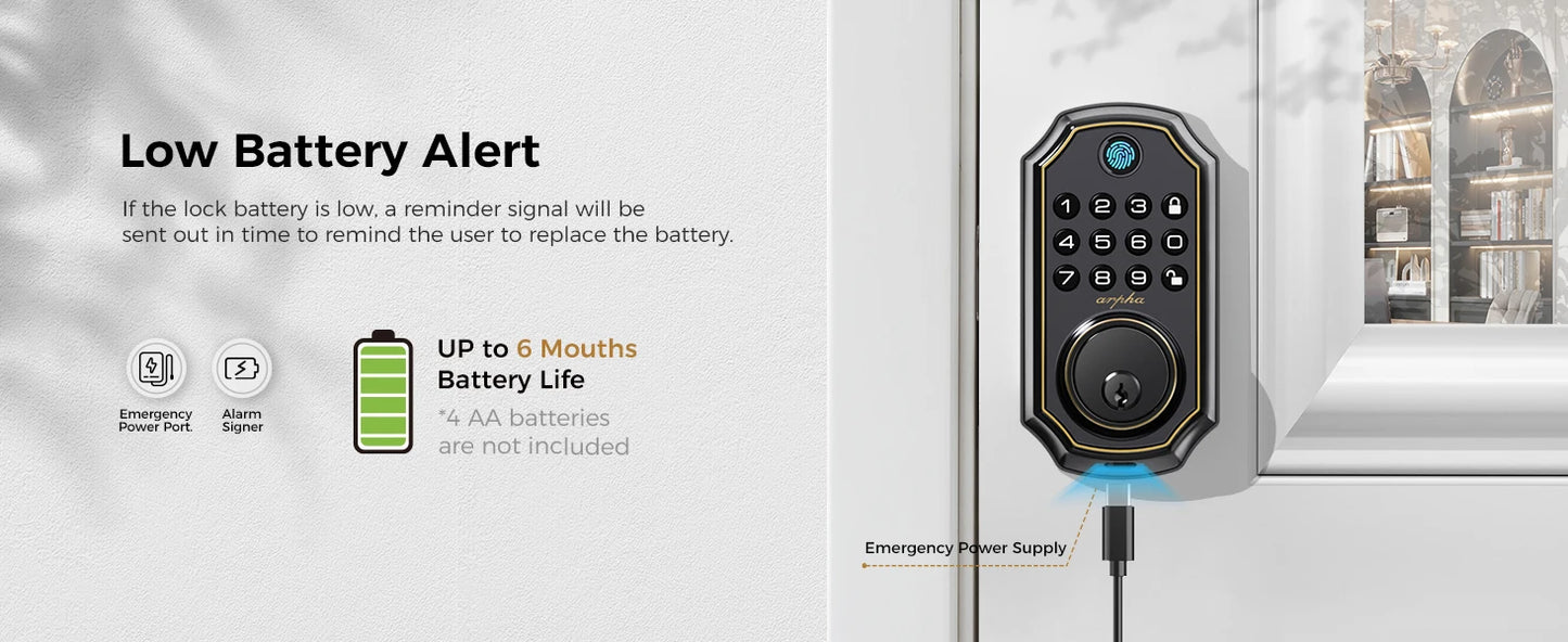 5-in-1 Smart Fingerprint Deadbolt