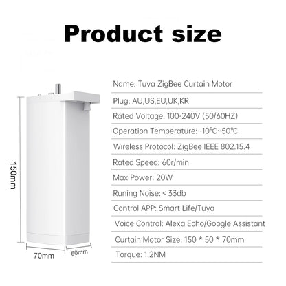 Smart WiFi Shutter Curtain Motor