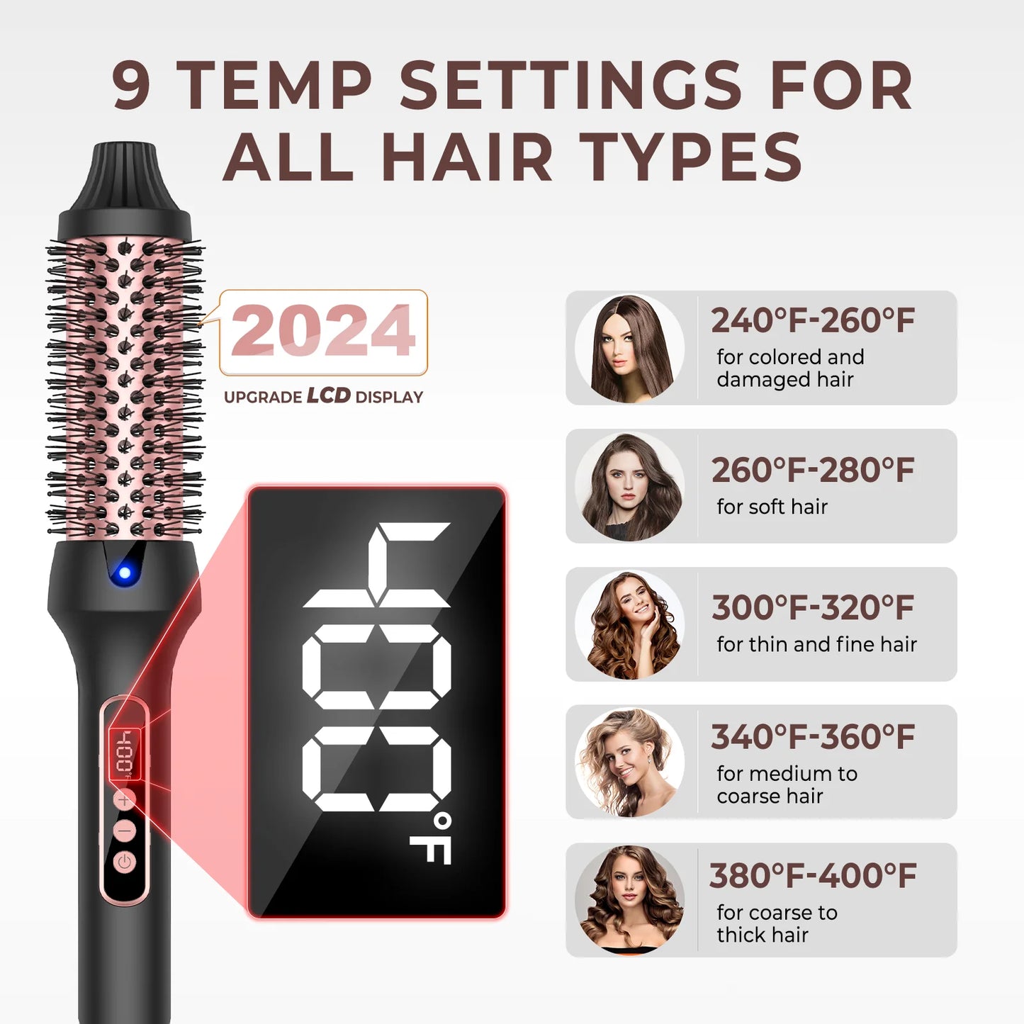 3 in 1 Curling Iron Hair Brush