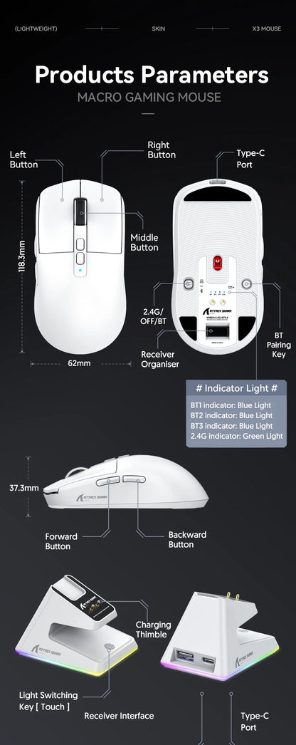 Attack Shark X6 Bluetooth Mouse