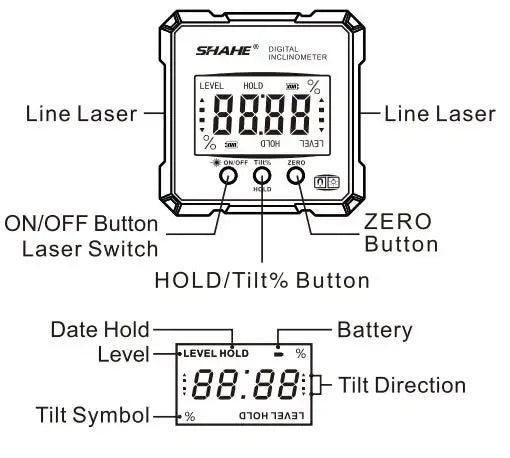 Digital Angle Finder & Inclinometer