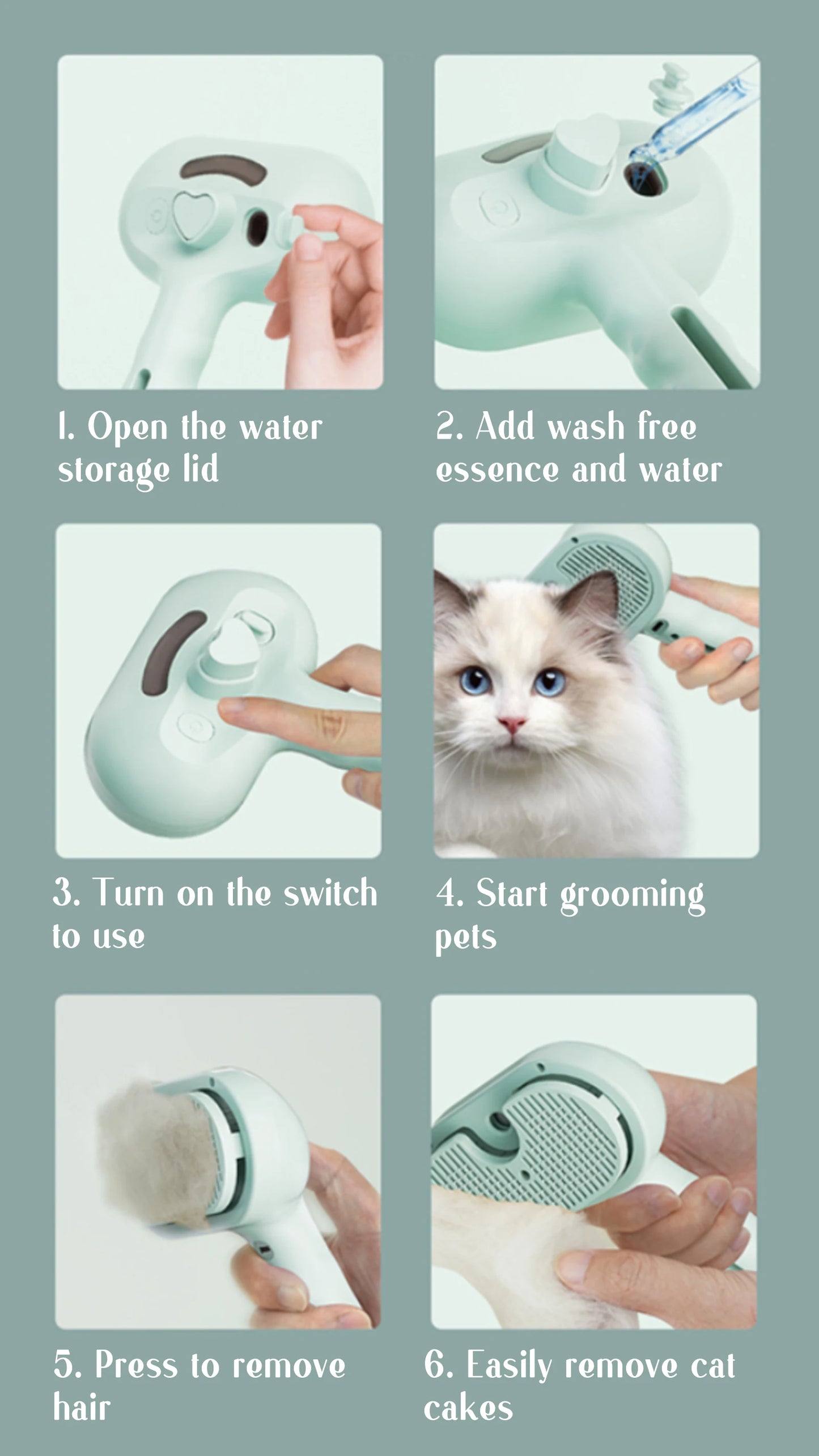 Pets Steam Massage Brush