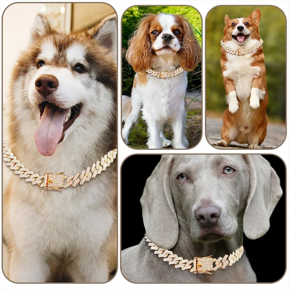 Pet Diamond Cuban Collar