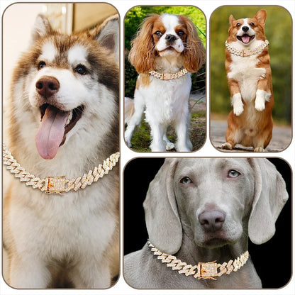 Pet Diamond Cuban Collar