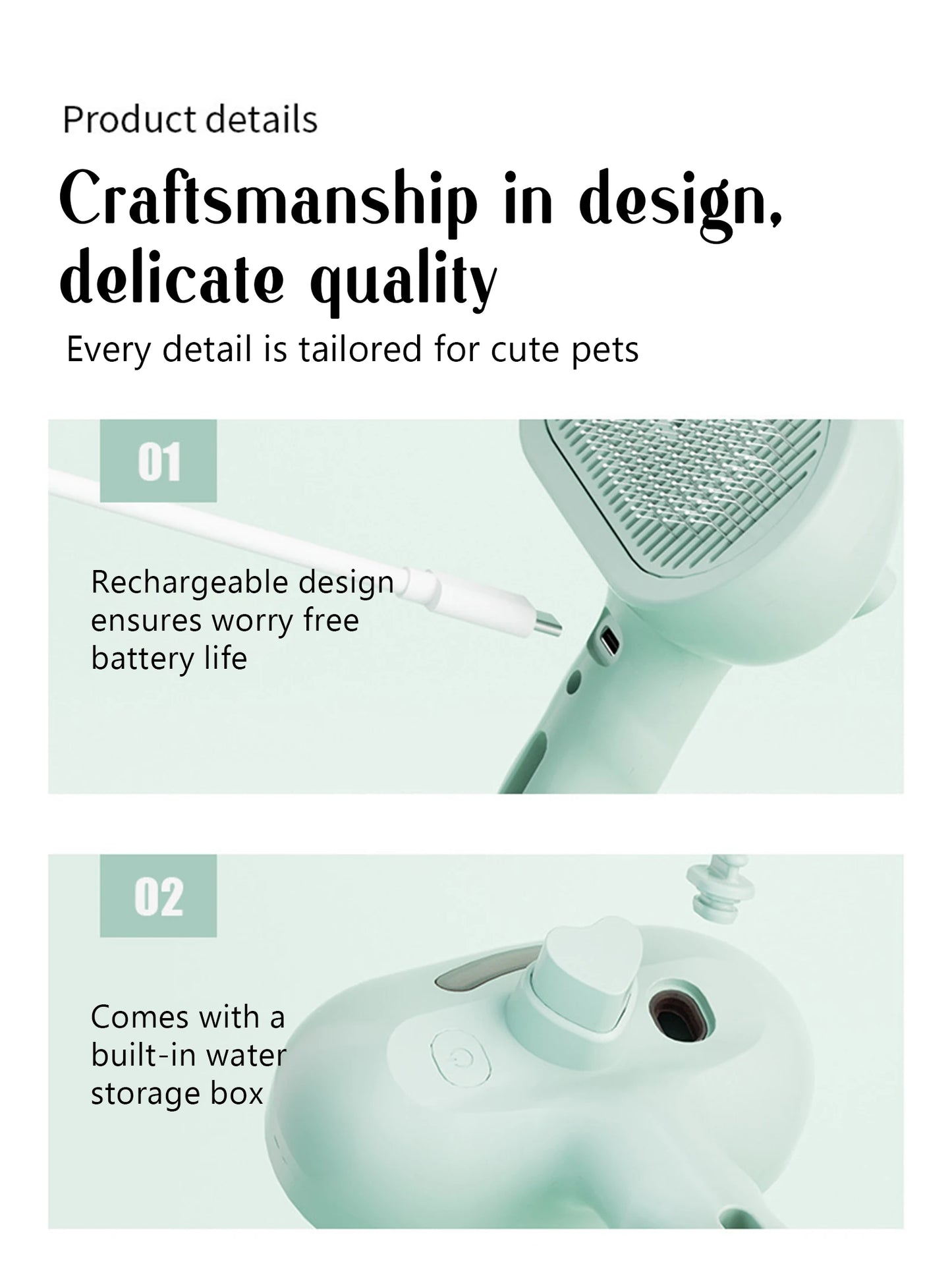 Pets Steam Massage Brush